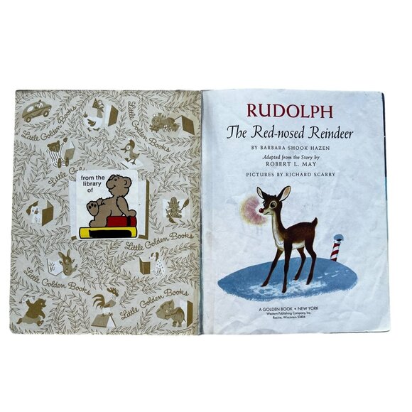 Lot of 3 Christmas Child’s Little Golden Books Rudolph 1976 Holidays, Tree 1985 - Picture 11 of 12